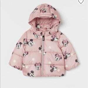 Padded hooded Minni / Mickey H&M